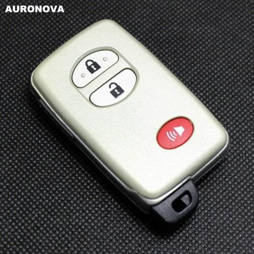 AURONOVA New Smart Key Shell for Toyota Crown Corolla Camry Rav4 Reiz Prado Land Cruiser 2+1 Buttons Remote Car Key Case