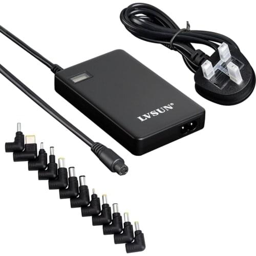 LVSUN 12-24V 90W Universal Laptop Adapter Power Supply Chargercord for Toshiba ASUS Delta Samsung Dell Notebook Laptop Chargers