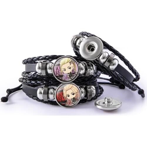 8 Styles Anime Tokyo Revengers Bracelet Sano Manjiro Ryuguji Ken Baji Keisuke Draken Braided Bracelet Manji Gang Cosplay Props
