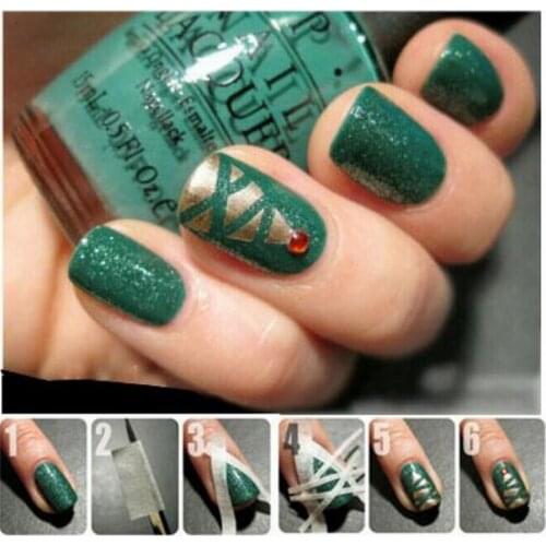 2000pcs Manicure 3D Creative Nails Stripe Tape Rolls White Tape Stickers Masking Pattern girl French Nail Art Tips Tool