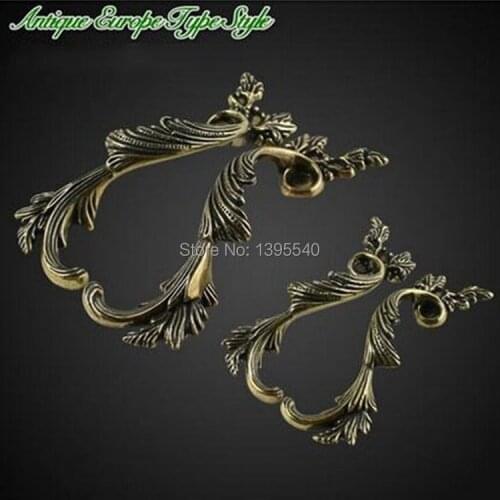 2x Phoenix Pattern Cabinet Hanles Euro-Style Furniture Bronze Knob Creative Cupboard Closet Drawer Handle Hollow Pulls Rongjing