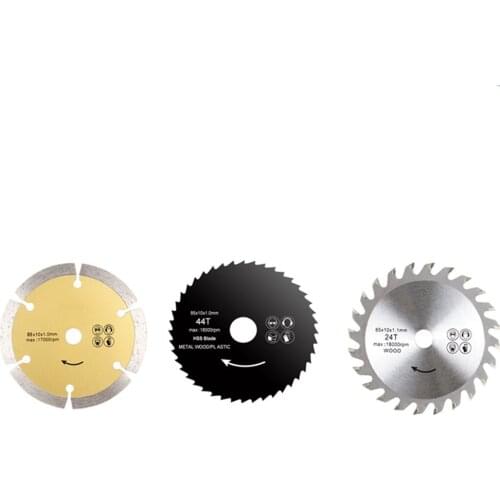 3Pcs 85mm x 10mm x 1.0/1.1mm Cutting Tool Saw Blades HSS Saw Blade Circular Mini Saw Blade For Power Tool