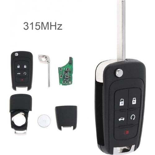 315Mhz 5 Button Portable Keyless Entry Remote Car Key Fob OHT01060512 For Chevrolet Buick GMC