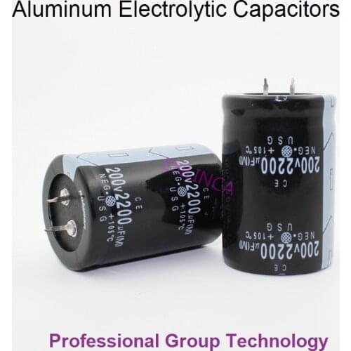 5pcs EB555 Good quality 200v2200uf Radial DIP Aluminum Electrolytic Capacitors 200v 2200uf Tolerance 20% size 35x50MM 20