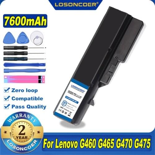 L09M6Y02 L10M6F21 L09S6Y02 L09L6Y02 7600mAh Laptop Battery For Lenovo G460 G465 G470 G475 G560 G565 G570 G575 G770 Z460