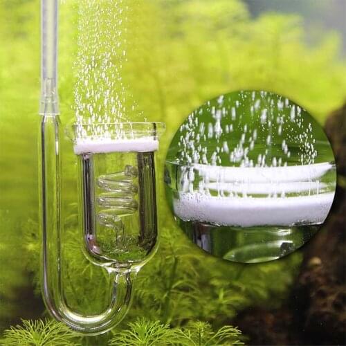 Aquarium CO2 Diffuser Glass Tank Bubble Atomizer Solenoid Regulator Moss CO2 Atomizer for 60~300L Plants 3/5 Rotation 1 Pc