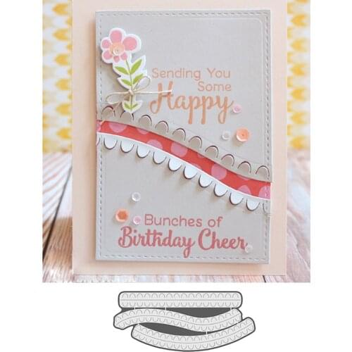 Fringe Scallop Border Edges Dies Metal Cutting Dies for DIY Scrapbooking Embossing Decorative Crafts Paper Cards Making New 2018