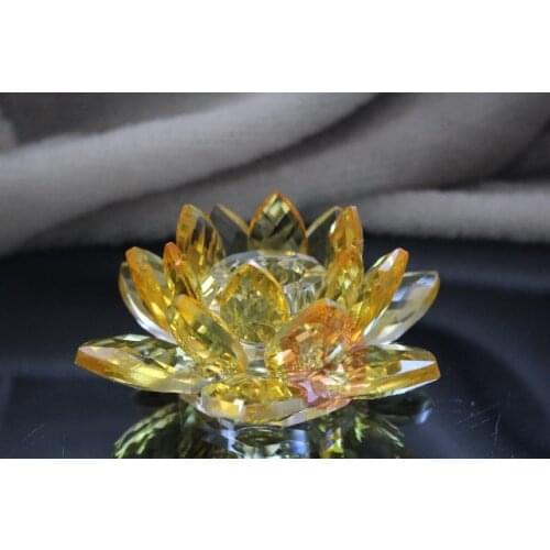 Free Shipping Fashion Elegant Beautiful pink crystal louts candle holder centerpieces