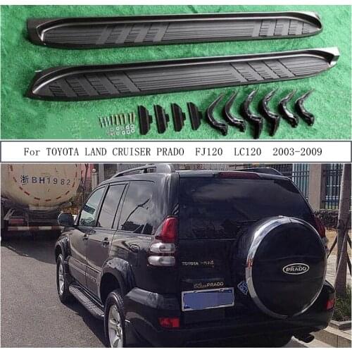 Running Boards Side Step Bar Pedals For TOYOTA LAND CRUISER PRADO FJ120 LC120 2003-2009 High Quality Nerf Bars Auto Accessories