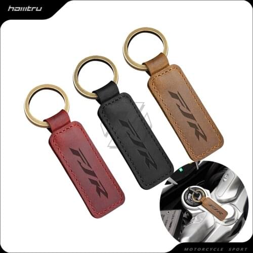 Motorcycle Cowhide Keychain Key Ring Case for Yamaha FJR1300 FJR1300A FJR1300ES FJR1300P