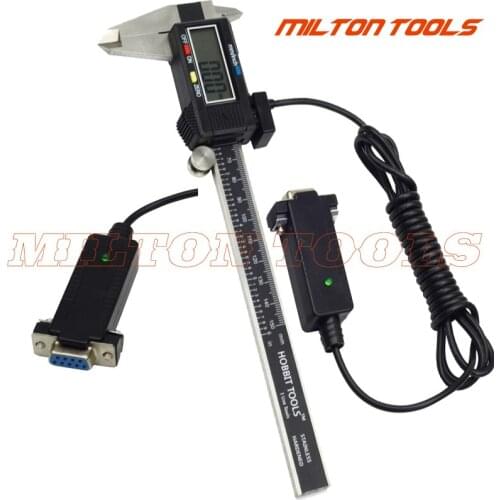 0-150mm digital vernier caliper with RS232 (9holes) output datalink +software+ USB adapter can connect to computer