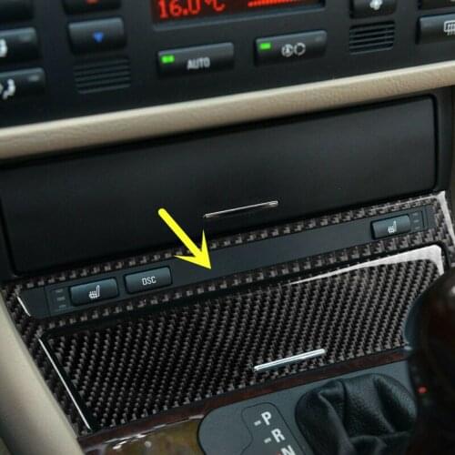 Decor Trim For BMW Old 3 Series E46 1998-2005 Central Strip Cover Car Accessories 2pcs Carbon Fiber Car Interior Central Cover