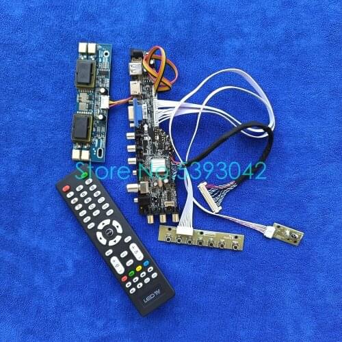 For LTM190M2-L01/L02/L31/L33 USB+AV 1440*900 DVB-T 4CCFL LVDS 30-Pin 3663 digital signal screen controller drive board kit