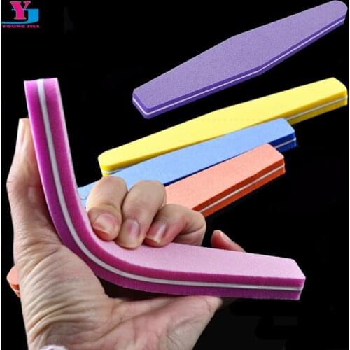 Double side sanding Polishing 10pcs/lot mix color nail file 100/180 limas para manicura professional salon products wholesale