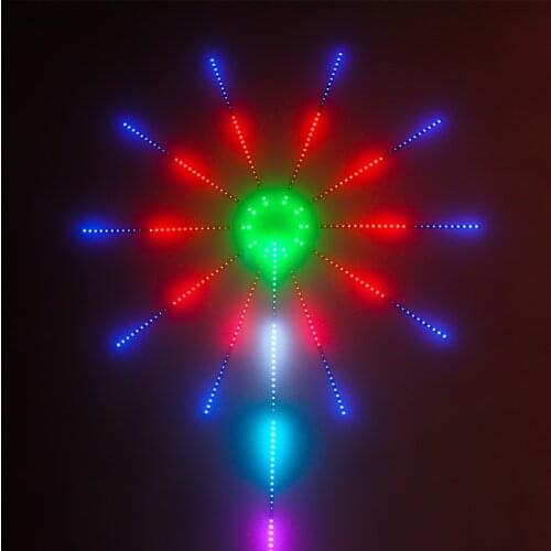 Fireworks RGB LED Strip Light Festoon Fairy Light Music Control Meteor Lamp Dreamcolor Wedding Christmas Room Decor Light Tape