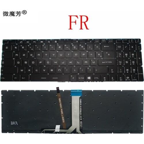 French backlit FR Keyboard For MSI GT62 GT72 GE62 GE72 GS60 GS70 GL62 GL72 GP62 GT72S CX62 GL63 GL73 GS72V FR AZERTY Clavier