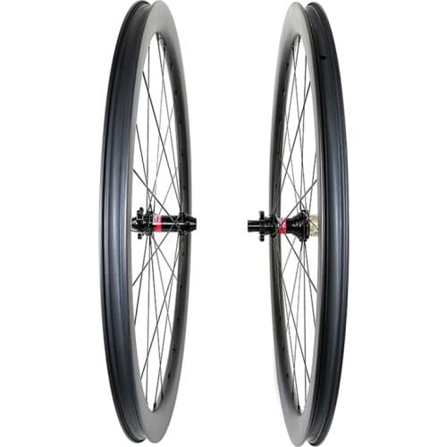 1370g 700C 40mm deep 26mm wide Tubeless disc carbon rims 24H matte glossy UD 3K 12K straight pull D411SB D412SB gravel road bike