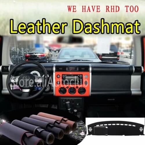 For Toyota FJ Cruiser 2006-2017 2010 2014 Leather Dashmat Dashboard Cover Dash SunShade Carpet Custom Car Styling LHD+RHD