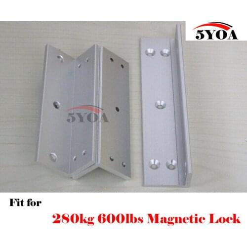 Z&L Bracket magnetic Electromagnetic Lock Bracket for 280KG 600lbs Inward door with wooden metal door for Access Control System