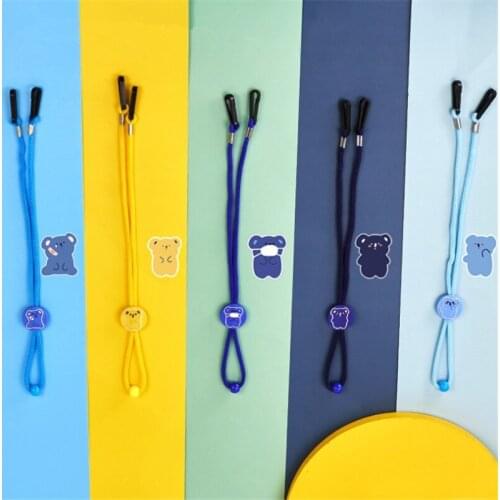 Cartoon Mask Hanging Rope Adjustable Traceless Ear Hanging Rope Kids Adult School Outdoor Mask Anti-lost Sunglasses Chain