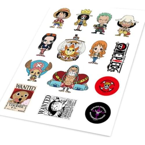 Noizzy ONE PIECE Anime Car Stickers Manga Cartoon Auto Decals Bicycle Motorcycle Helmet Ipad Imac Laptop Cup Suitcase Styling