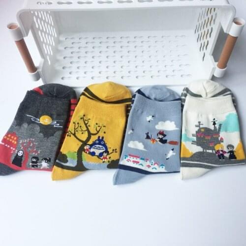 New Japanese cartoon cartoon socks fashion casual tide socks men and women cute couple in the tube socks