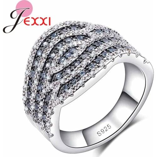 Wedding Rings for Women Girls Full Clear Cubic Zirconia Charms Ring Female Jewelry Anillos Anel Sale Bijoux Femme