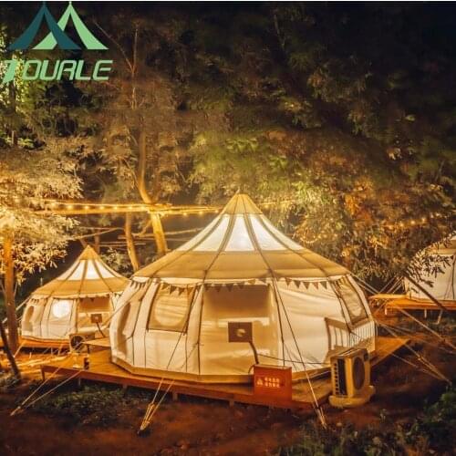 Glamping tent factory hotel tent house for custom size Safari glamping cotton canvas resort tent