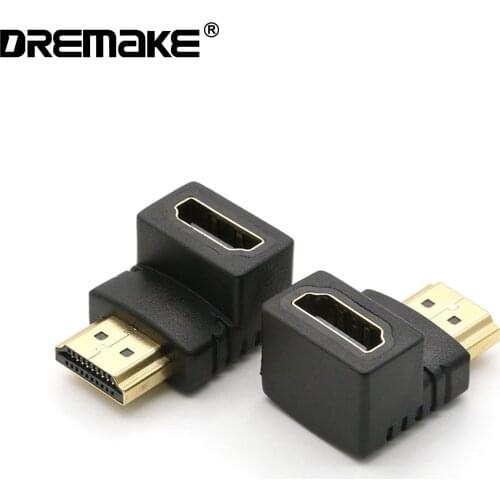 2 PCS Jack HDMI 90 Degree Angled Adapter HDMI to HDMI Connector Converter for HDMI Cable DVD Player TV Box Computer