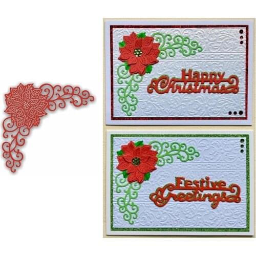 Christmas Poinsettia metal cutting dies new 2020 Christmas Flower Scrapbooking Album Paper Cards Embossing Die Cuts