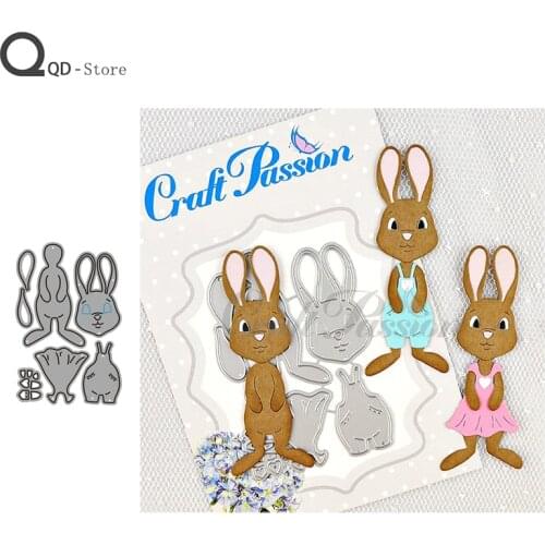 Animal Rabbit Cutting Dies Stamps Dies Scrapbooking Mold Cut Handmade Tools DIY Postcard Craft Decoration 2020 New Metal Dies