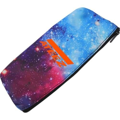 1 Pcs Kpop ATEEZ a Variety of Starry Sky Bag Series 3D Digital Printing Fashion Student Office Pen Bag Stationery Set