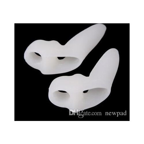 100Pairs=200pcs Foot Health Gel Bunion Protector Toe Straightener Spreader Correctors Hallux Valgus Foot Care Two Holes Toe Sepa