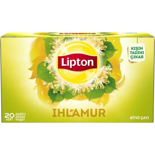 GREAT DRINK Lipton Glass Bag Herbal Tea Linden 20 Pcs FREE SHİPPİNG
