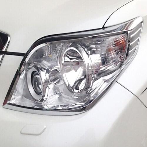 2010 chrome For Toyota prado 150 accessories headlight cover trim for Toyota land cruiser prado FJ150 FJ 150 2010 2011 2012 2013