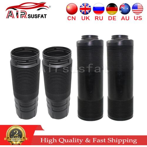 4pcs Front + Rear ABC Hydraulic Suspension Shock Absorber Dust Boot Cover For Mercedes Benz S-Class W220 S500 S55 CL Class W215