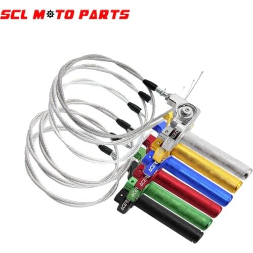 ALconstar-Motorcycle Throttle Grip Twist Quick Action Gas Throttle M10 CNC Aluminum With Cable Fit Dirt Pit Bike Racing