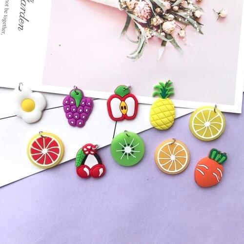 New Kawaii fruit charms very cute keychain pendant necklace pendant for DIY stationery decoration