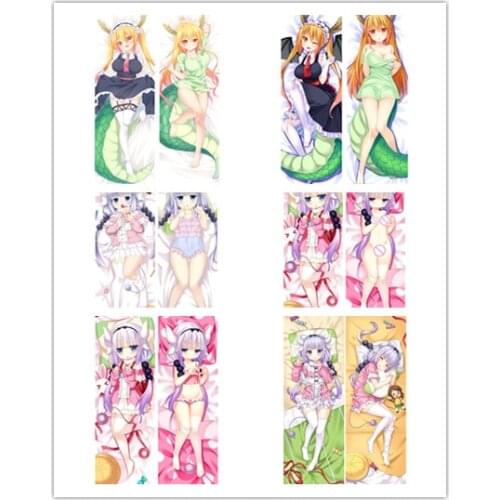 HOT Anime Miss Kobayashis Dragon Maid pillow Covers Dakimakura case Sexy girls 3D Double-sided Bedding Hugging Body pillowcase