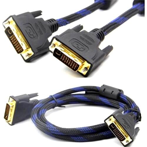 Oringal quality 1.5m 5ft Gold plated DVI Male converter cable DVI 24+5 switch Monitor signal DVI Adapter cable line