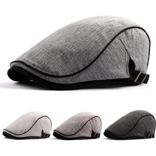 Men Women British Vintage Cotton Cap Outdoor Sports Adjustable Driving Sun Flat Cabbie Newsboy Hat Unisex Berets Hat Gift
