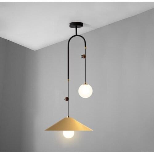Creative New Minimalist Black /White/ Gold Pendant Light Dia Bedside Led Lamp Living Room Kitchen Suspension Light Fixture