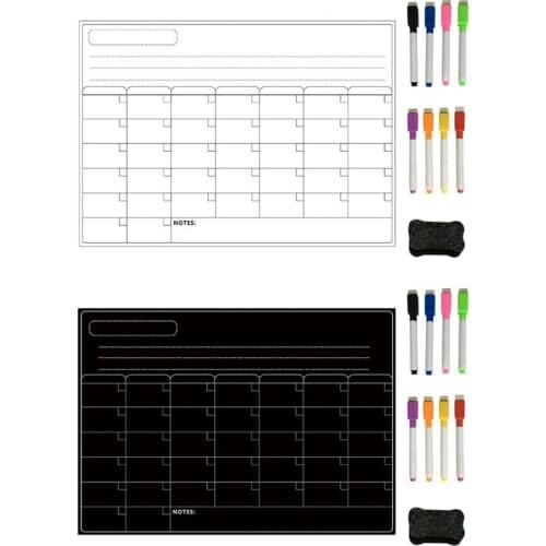 Magnetic Refrigerator Chalkboard,Weekly Menu, Meal Planner, Grocery Shopping List, Board, for Kitchen Fridge