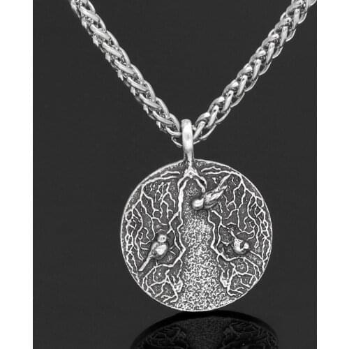Men viking Yggdrasil treee of life amulet pendant necklace