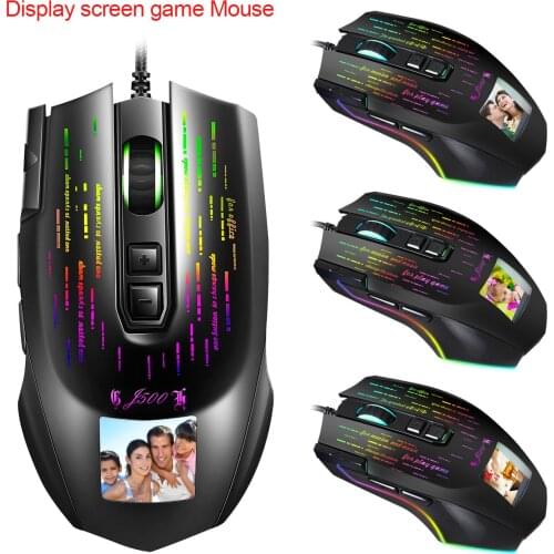 Mouse New J500 Screen Game Macro Mouse Multi Language Driver, Free To Set Pictures