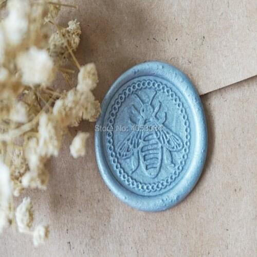 Bee Wax Stamp Seal Stamping Wax BUMBLE BEE Honey Wax Seal Stamp Kit Wedding Invitation Seals