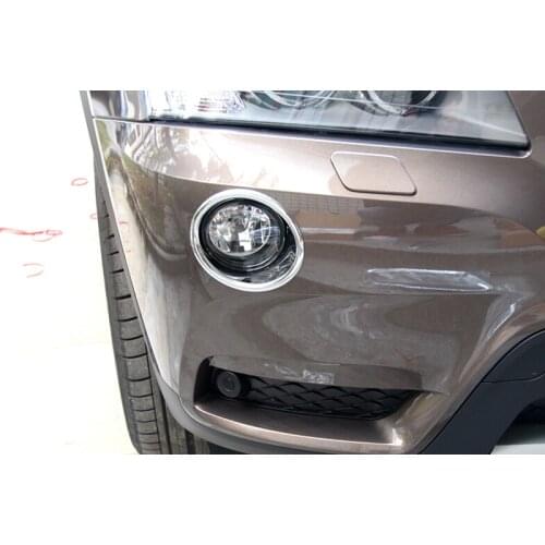 2PCS ABS Chrome Front Head Fog Light Lamp Cover Trim For BMW X3 F25 2011 2012 2013 2014 2015 Car Styling accessories