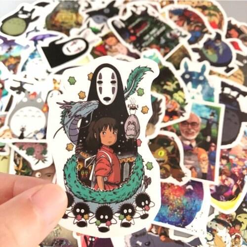 10/50PCS Non-repetitive Japan Anime My Neighbor Totoro Trolley Skateboard Graffiti Waterproof Stickers Girls Cute Stickers