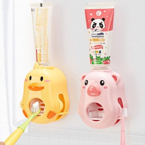 Wall Mounted Automatic Toothpaste Dispenser Children Squeezers Bathroom Accessories Toothpaste Rack Dispensador Pasta Dientes