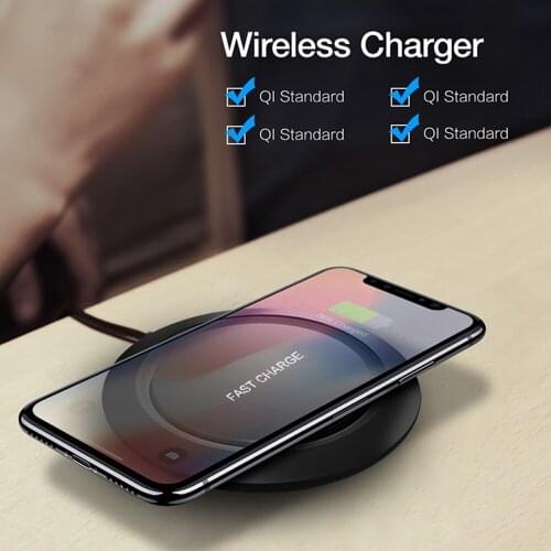 2021 New Fast Charging 10W 15W Portable QI Wireless Charger Cell Phone Charging Pad Battery Charger For iPhone For Android Phone